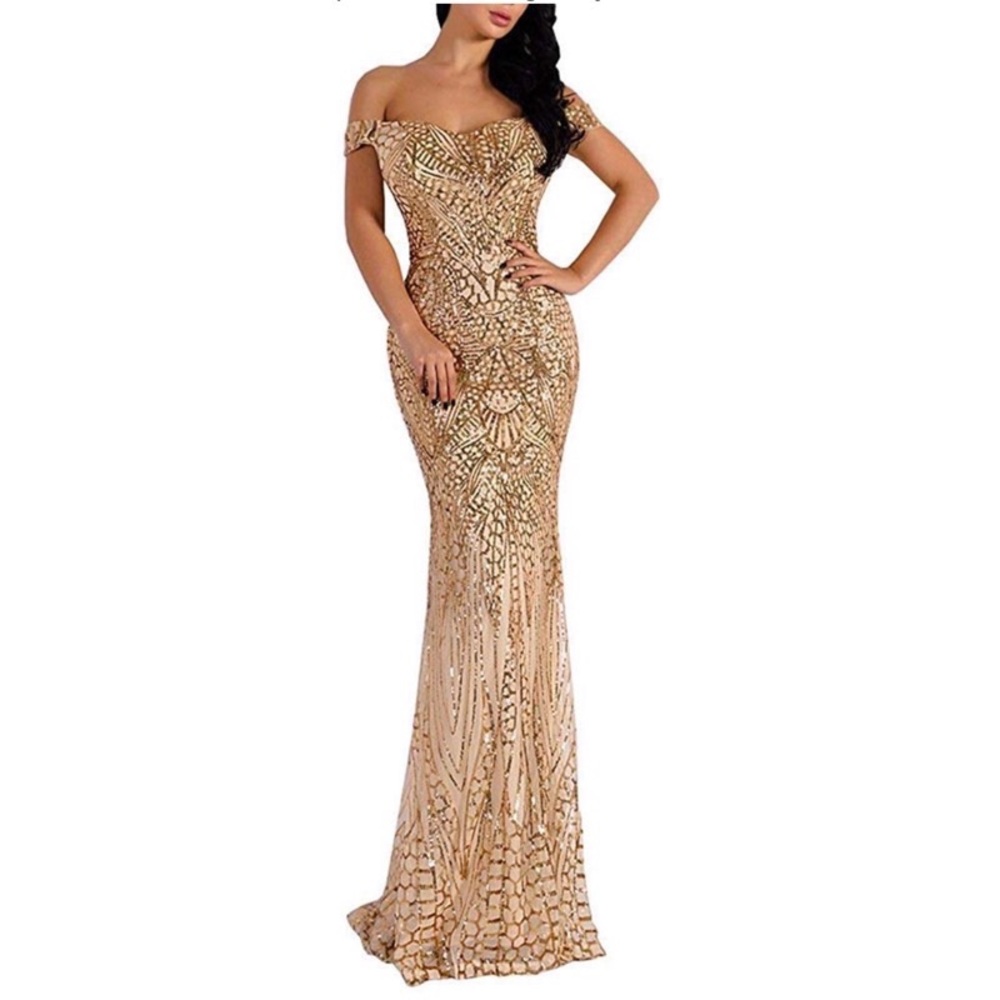 Gold Sequins Dress